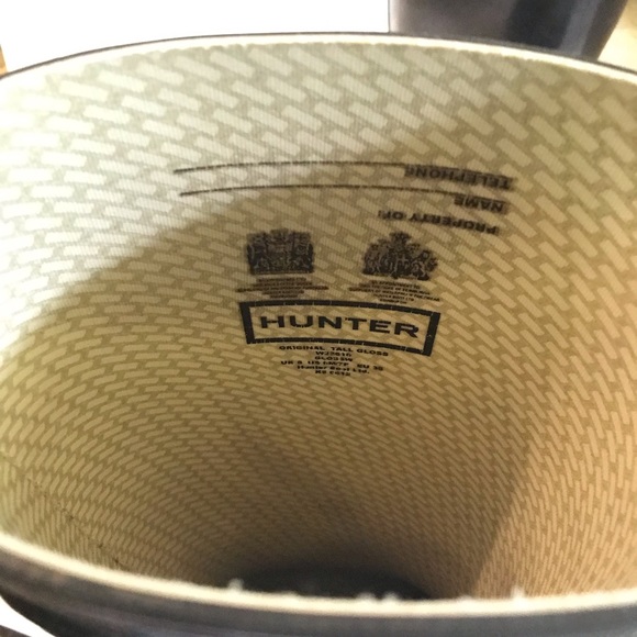 Hunter Classic Tall Gloss Black Rain Boots with buckle Womens 7 - Picture 15 of 15